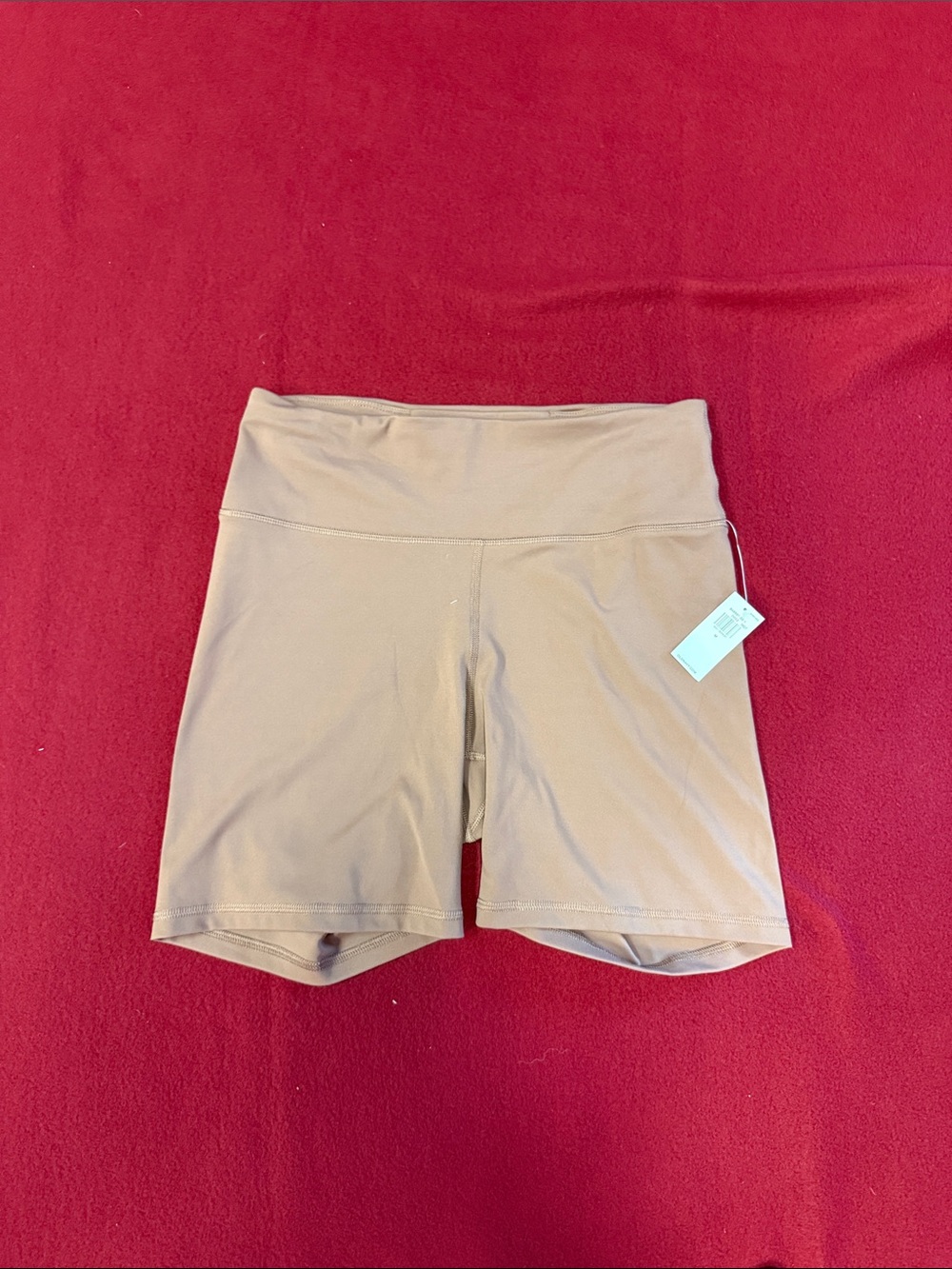 Old Navy Neutral Taupe High-Waist Bike Shorts